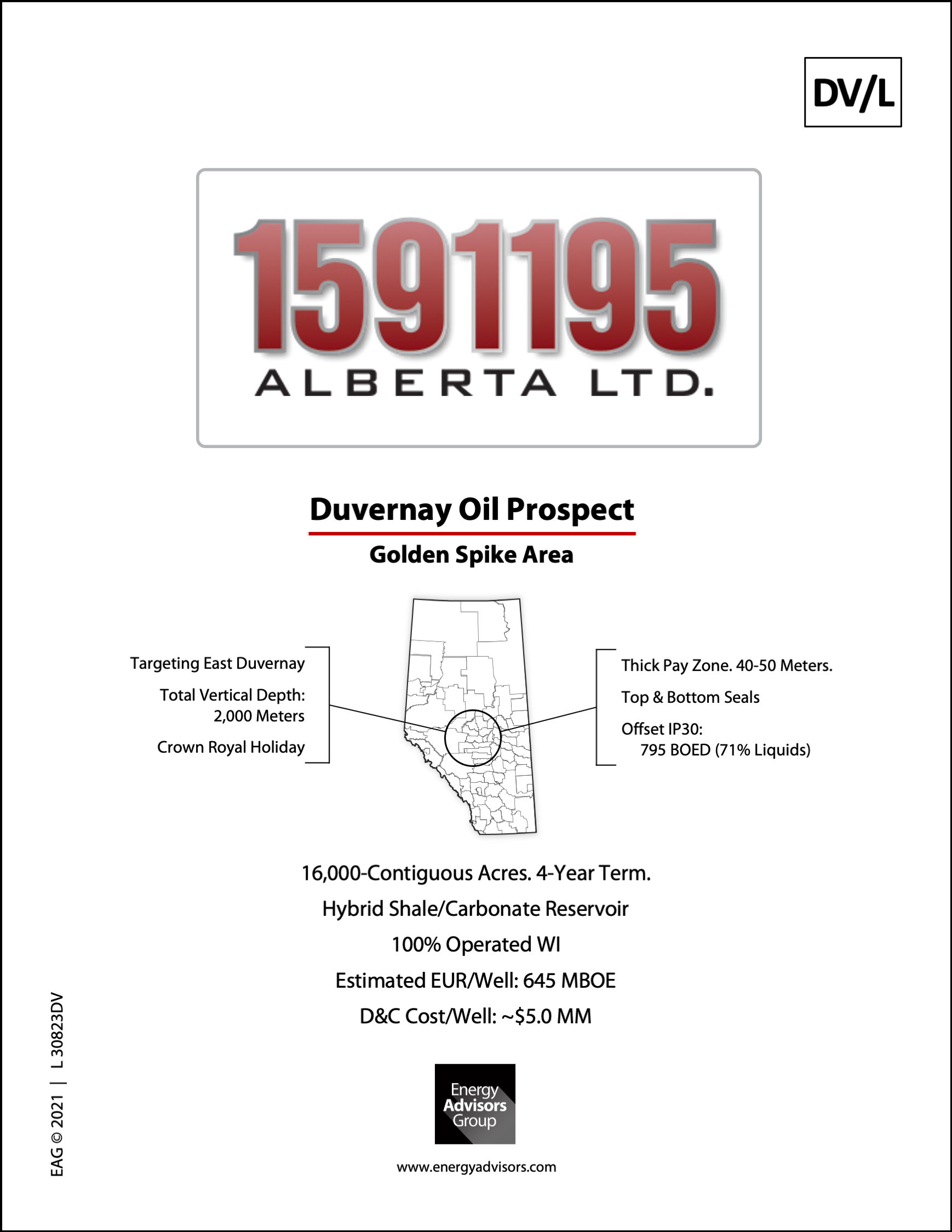 DUVERNAY OIL PROSPECT - Energy Advisors Group DUVERNAY OIL PROSPECT